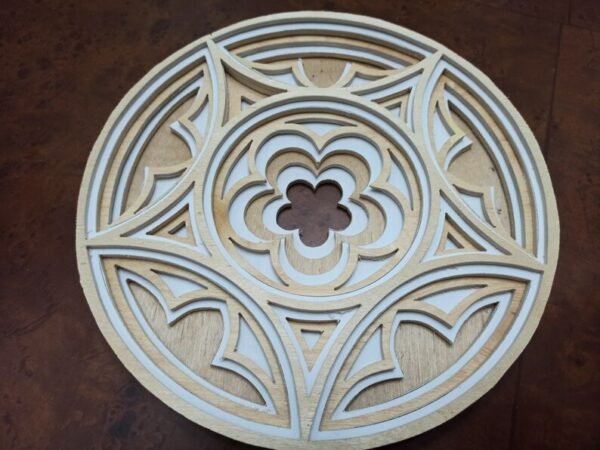 Gothic style Layered Mandala Laser Cutting And Scroll Saw K053