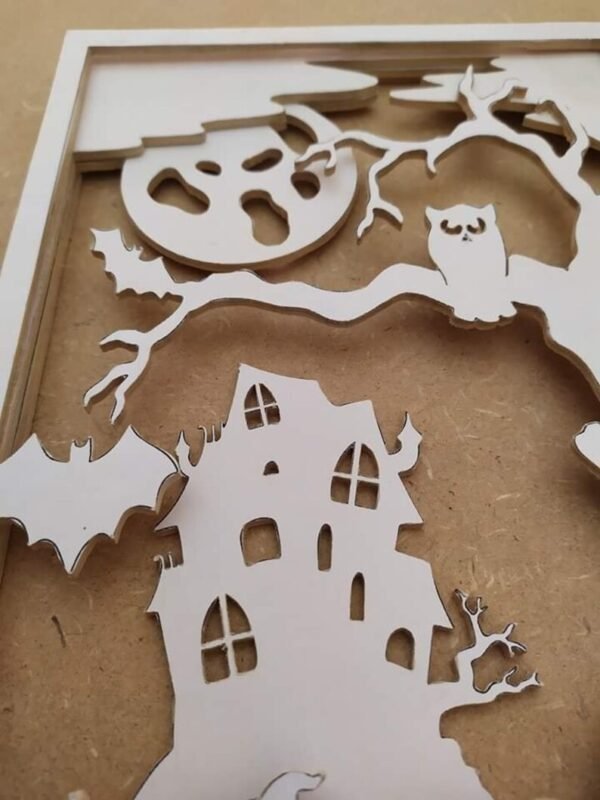 HALLOWEEN Shadow Box Sroll Saw and Laser cutting Pattern k 098 - Image 2