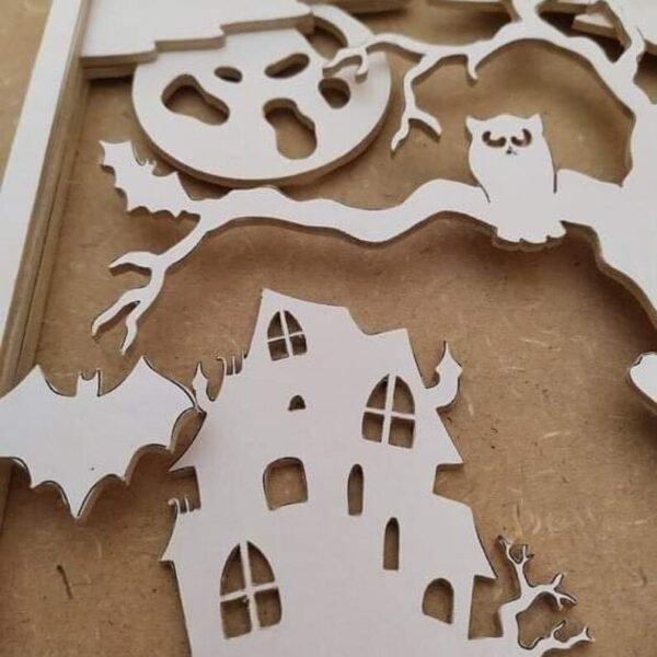 HALLOWEEN Shadow Box Sroll Saw and Laser cutting Pattern k 098 - Image 4