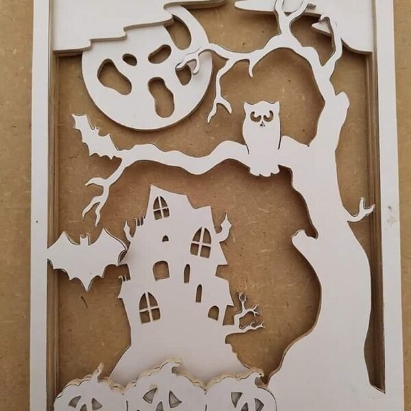 HALLOWEEN Shadow Box Sroll Saw and Laser cutting Pattern k 098 - Image 6