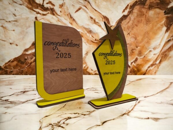 2 Different Designs Award Trophy Laser Cut Files Pack | Award Trophy SVG Files | Laser Cut Files k004