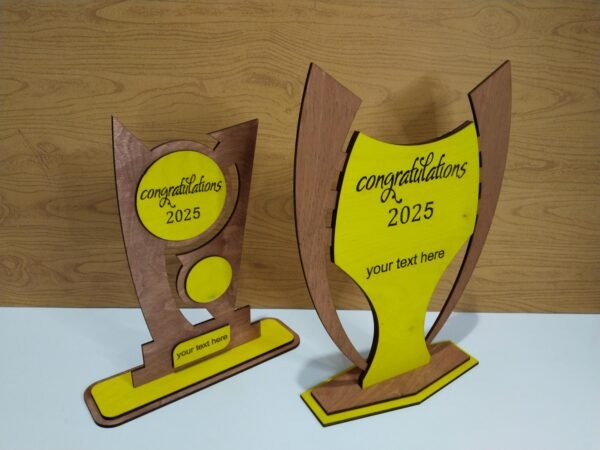 2 Elegant Award Trophy SVG for Laser Cutting , Perfect for Competitions, Events, DIY Projects,  Instant Download k007