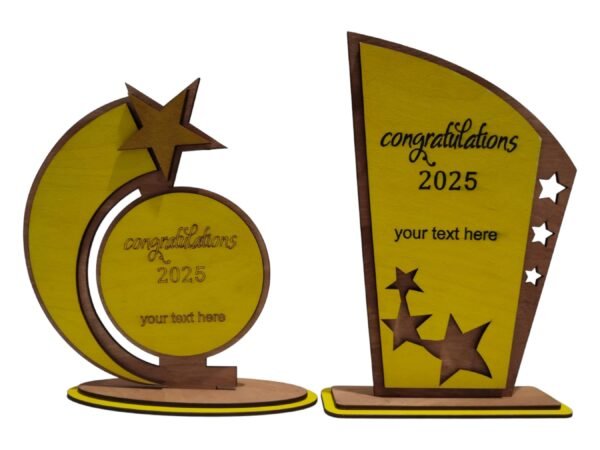 Award Trophy SVG for Laser Cutting 2 awrds, glowforge award file, graduation trophy, laser cut awards, trofeo acrilico, trofeo lasercut k005